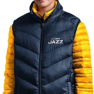 NEW Utah Jazz Basketball Boys Size Small 3in1 Jacket Vest Navy Yellow